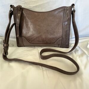 Frye Melissa Zip Crossbody Bag – Amethyst Distressed Leather